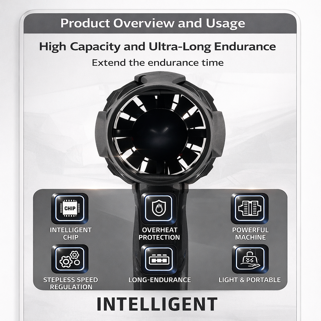 Cordless High Speed Electric Blower with Rechargeable Battery