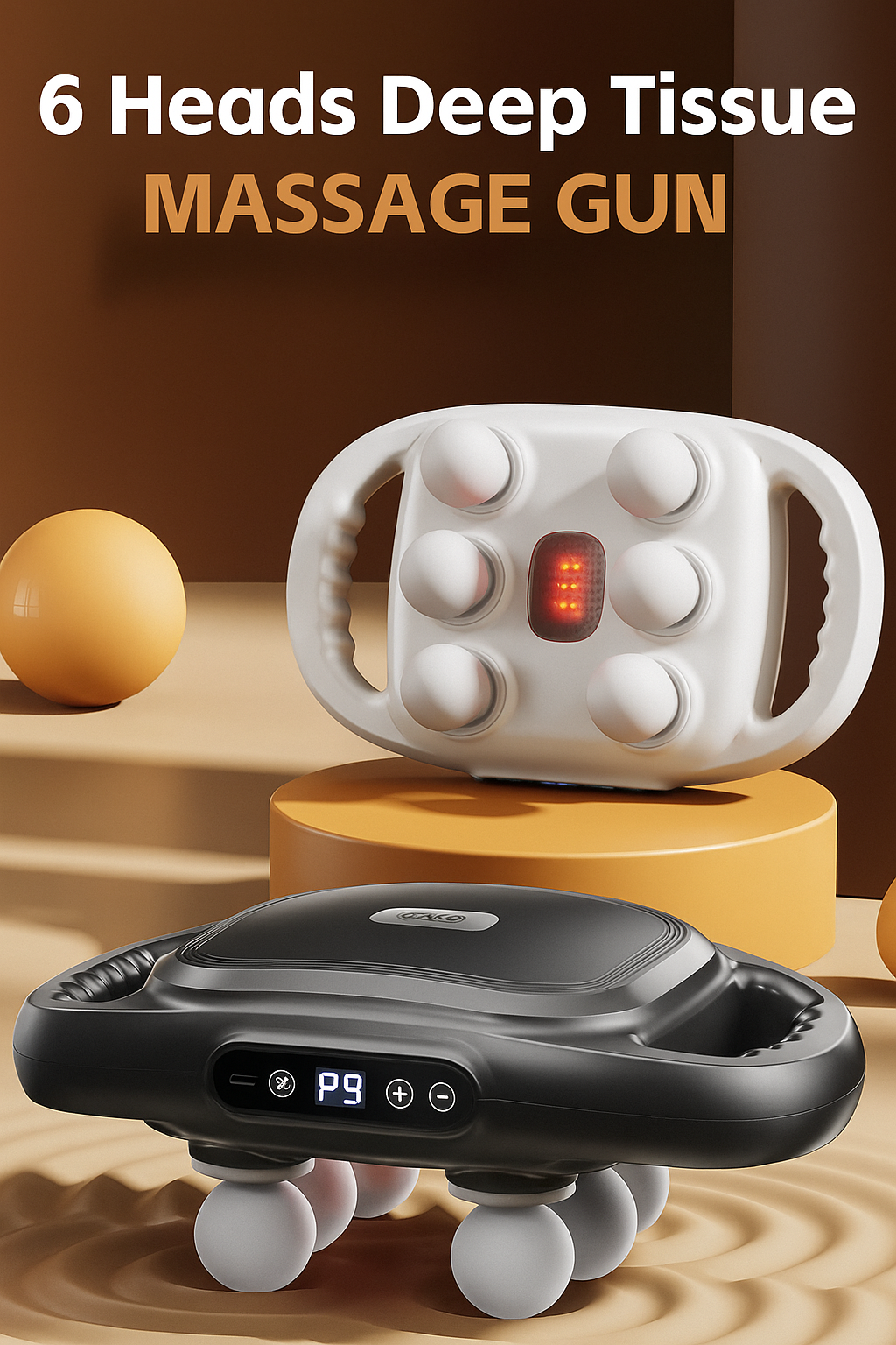 Six Head Electric Massager Full Body Vibration Therapy Device