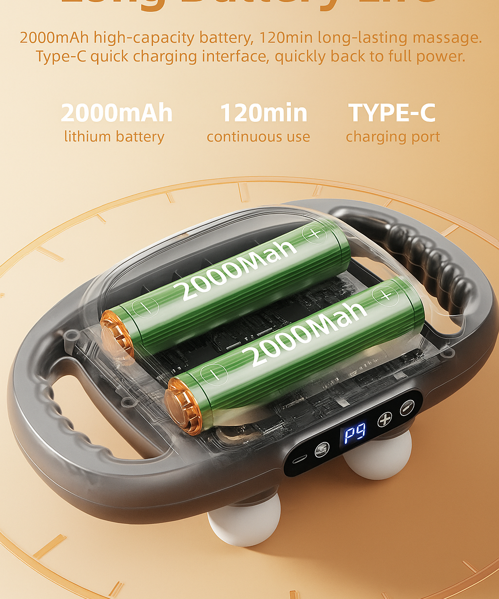 Six Head Electric Massager Full Body Vibration Therapy Device