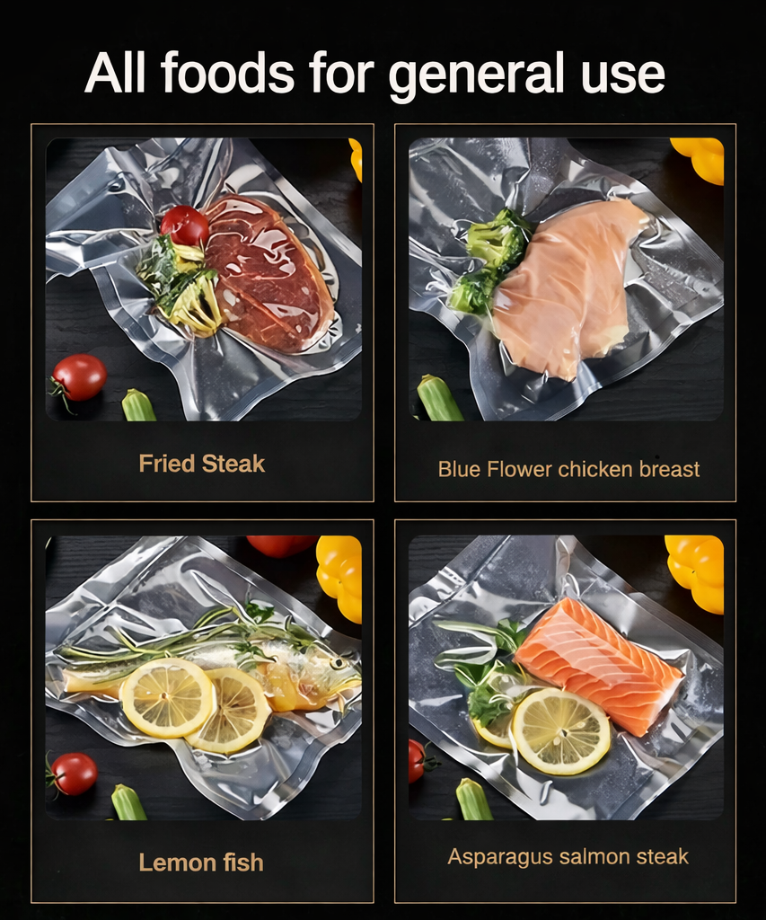 Vacuum Sealer Machine 90W Home Automatic Food Packing with 10 Bags