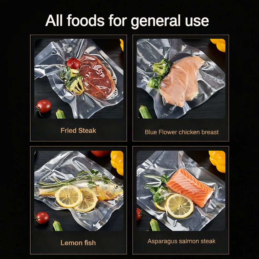 Vacuum Sealer Machine 90W Home Automatic Food Packing with 10 Bags