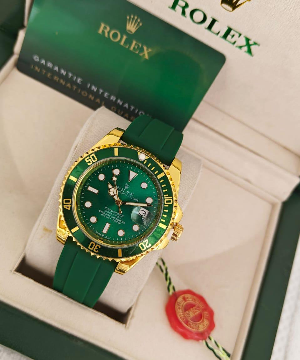 Rolex Automatic watch with Submariner Rubber Strap