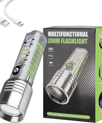 Powerful Multi-function Rechargeable lens Flashlight