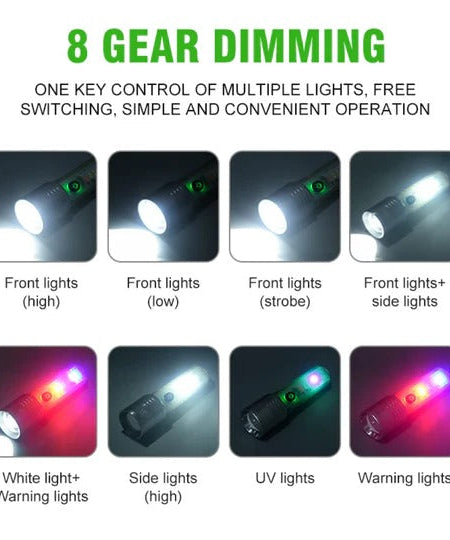 Powerful Multi-function Rechargeable lens Flashlight
