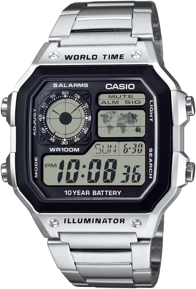 Casio Men’s metal  Digital Watch – AE-1200WHD