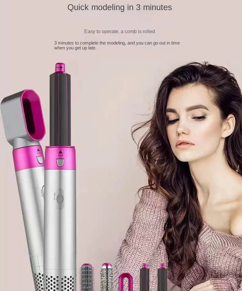 5-in-1 Hot Air Hair Dryer and Curler – Multi-Function Tool Set