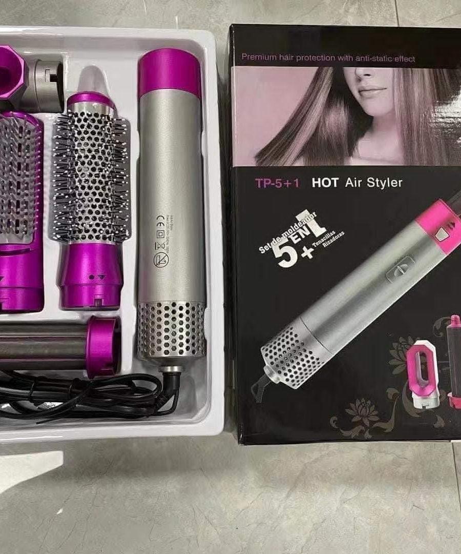 5-in-1 Hot Air Hair Dryer and Curler – Multi-Function Tool Set