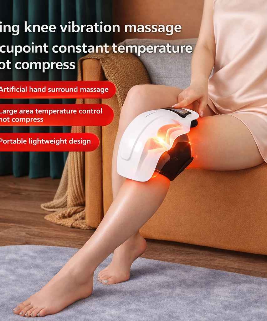Wireless Knee Massager with Heating & Vibration Rechargeable Device