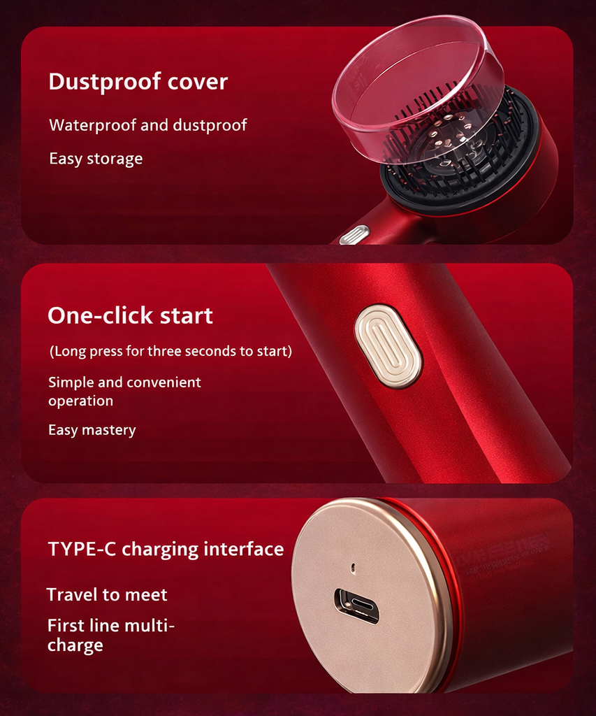 Electric Massage Comb with Red Light – USB Scalp Massager