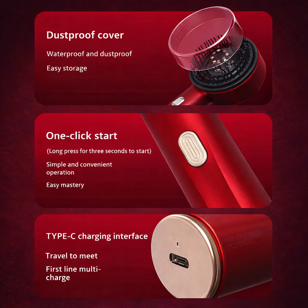 Electric Massage Comb with Red Light – USB Scalp Massager