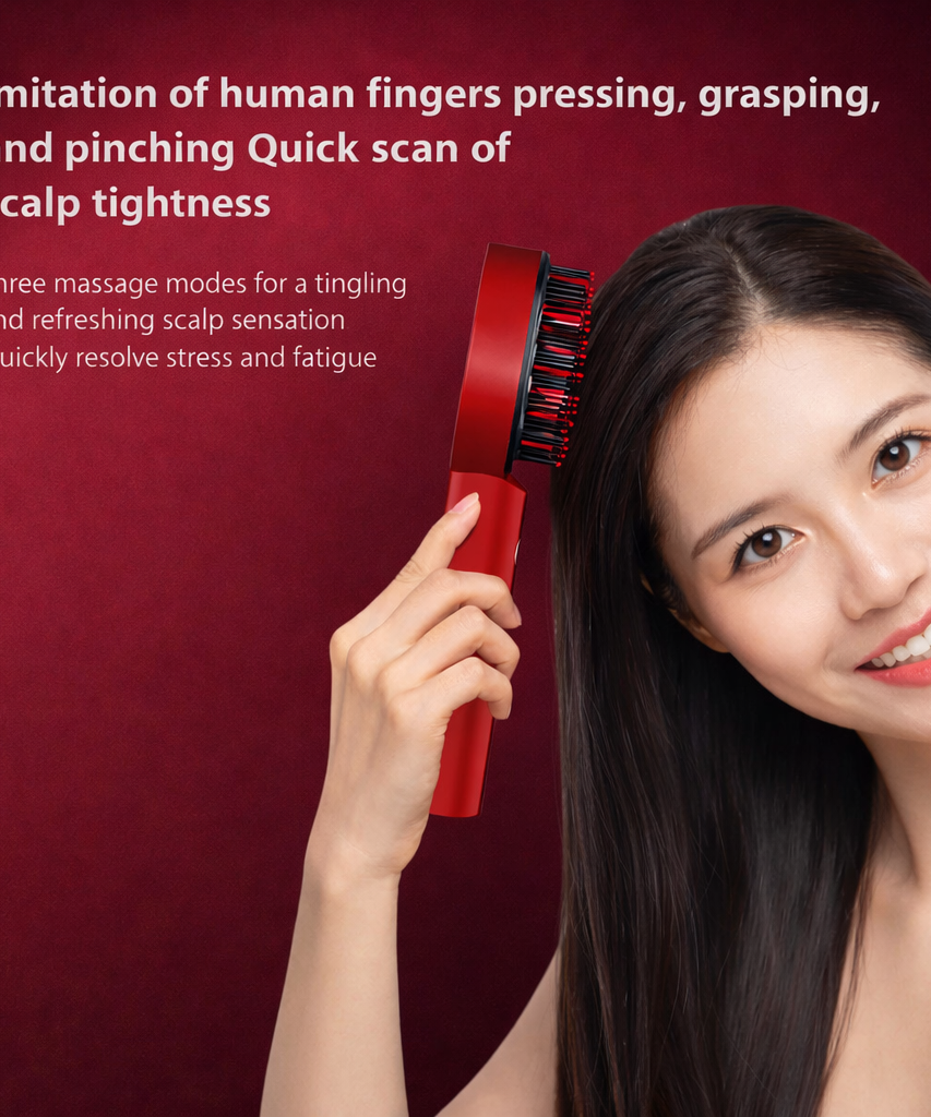 Electric Massage Comb with Red Light – USB Scalp Massager