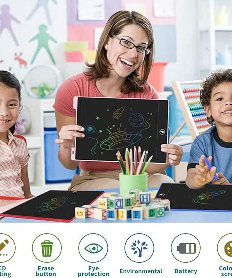 Deal of 3 Magic Writing Tablet Doodle Pad Portable Erasable Reusable Writing and Drawing Pad, Learning Toys Kids Writing Pad for Boys and Girls